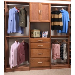 84 inch Double Hanger Closet System with Drawers