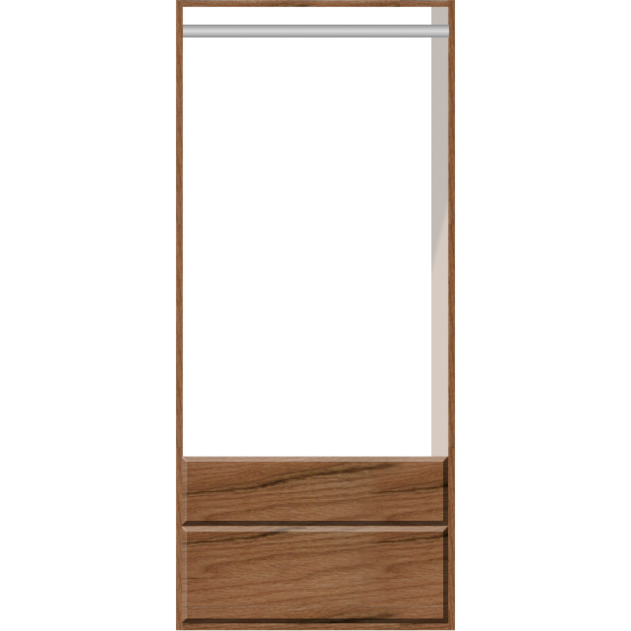 Hanging Closet Organizer with Drawers 2 drawers & Upper Hanger