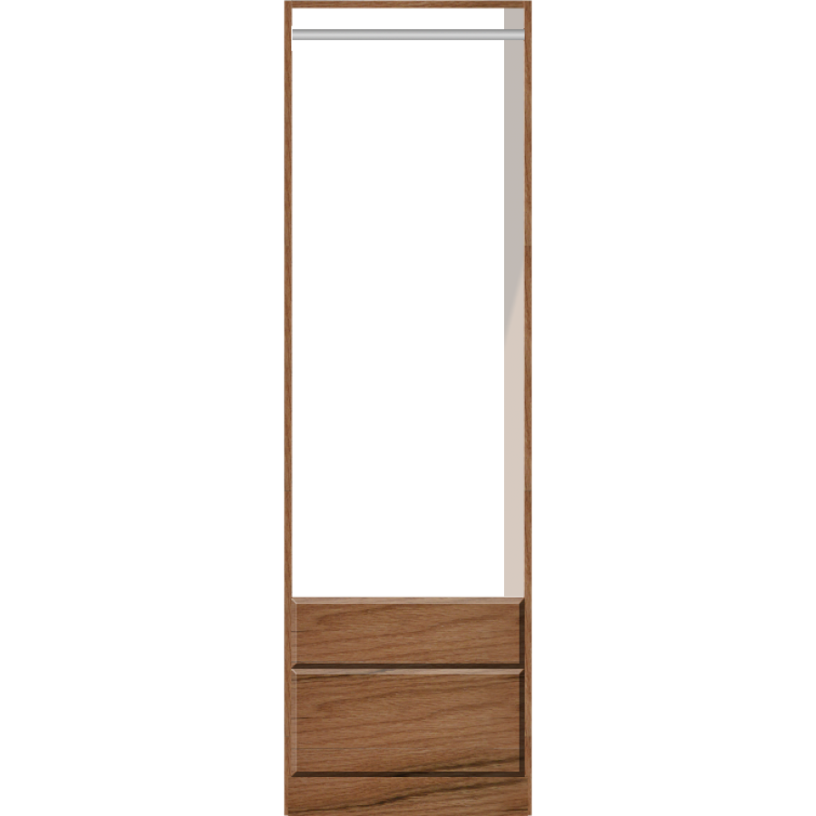 Hanging Closet Organizer with Drawers 2 drawers & Upper Hanger