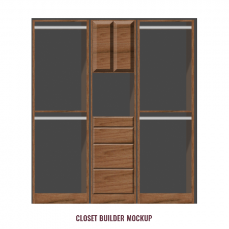 84 inch Double Hanger Closet System with Drawers