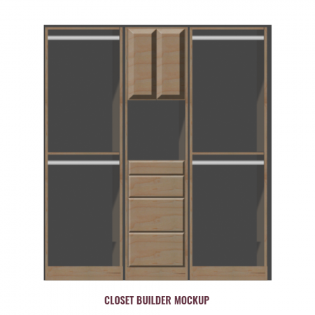 84 inch Double Hanger Closet System with Drawers