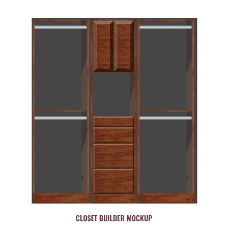 84 inch Double Hanger Closet System with Drawers