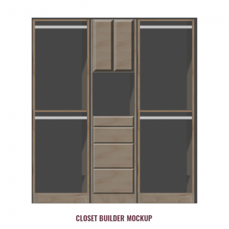 84 inch Double Hanger Closet System with Drawers