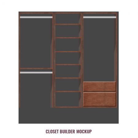 84 inch Hanging Closet System with Shelves and Drawers 