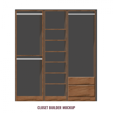 84 inch Hanging Closet System with Shelf and Drawers 