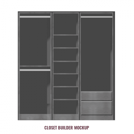 84 inch Hanging Closet System with Shelves and Drawers 