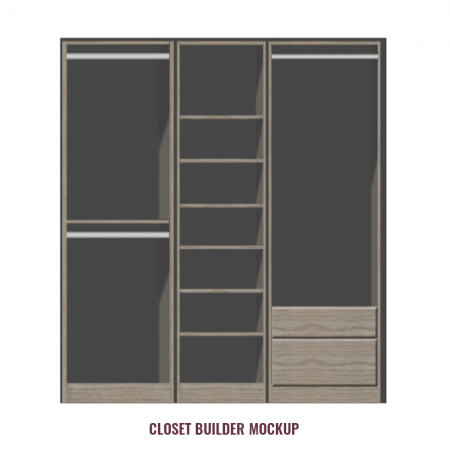 84 inch Hanging Closet System with Shelves and Drawers 